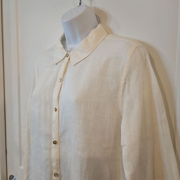 Artisan NY 100% Linen Top/Jacket sz M oversized - Picture 5 of 8